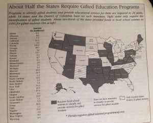 Chart 1 G and T Program Mandates Map of the United States, 1996 (Source: Josten)