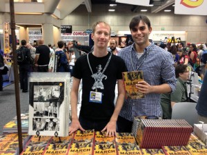 Artist Nate Powell and Andrew Aydin ’06 attend the 2013 Comic-Con International in San Diego, California.
