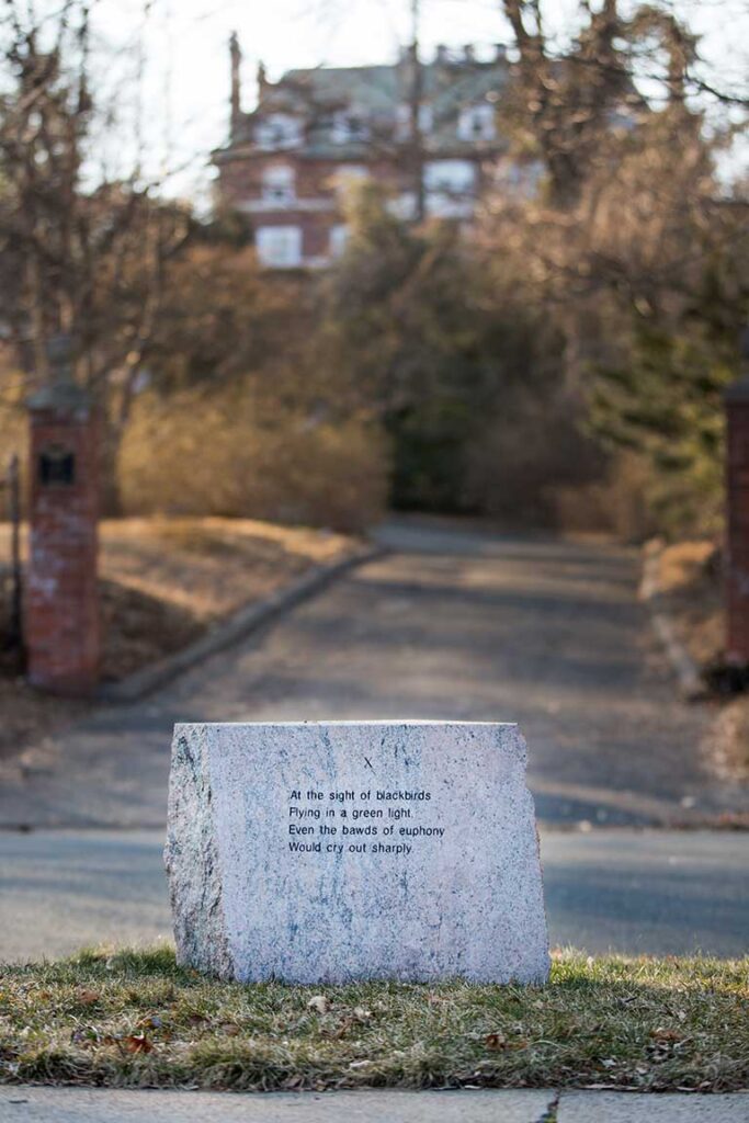 Wallace Stevens stone marker