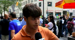 Max Dickson interviewing with We Are Change during his 9/11 truth movement protest in New York City.  