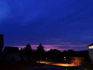 Sunset over the Trinity College campus.