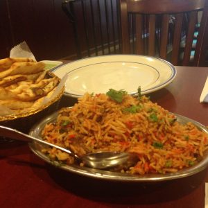 Naan and Chicken Biryani