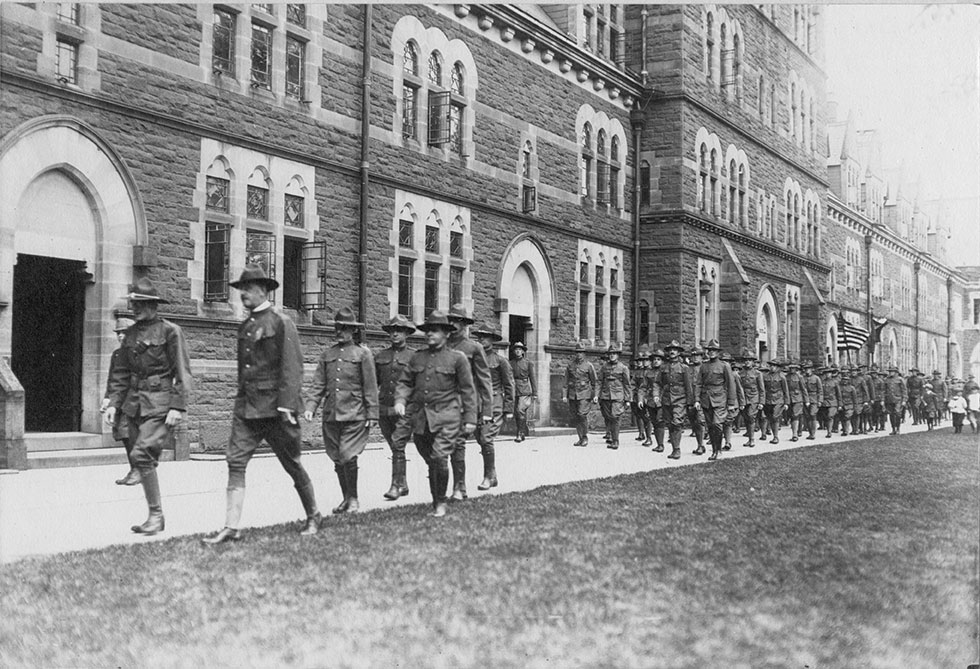 student-soldiers on the Long Walk