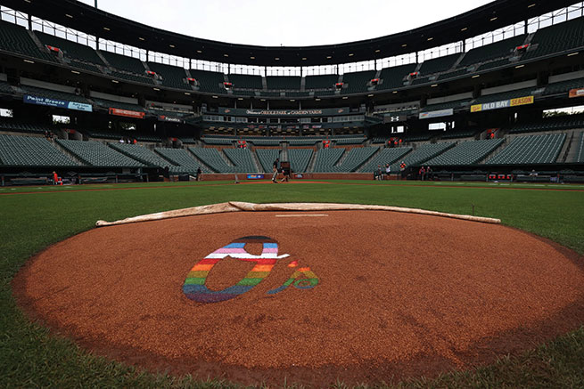 The Orioles became the first professional sports team to wear Braille  jerseys